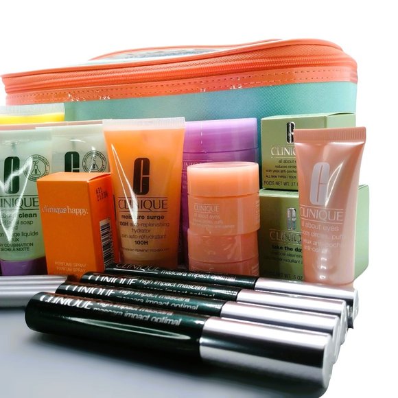 CLINIQUE Makeup and Skincare Bundle 35+ Items Including 2 Makeup Bags - Picture 9 of 15